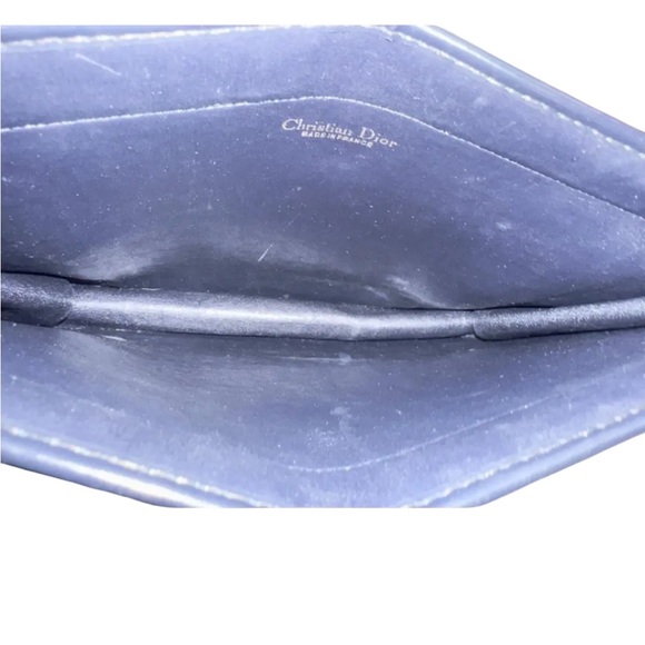 SOLD! Authentic Dior Trotter Beige and Navy Blue Clutch - Picture 8 of 8